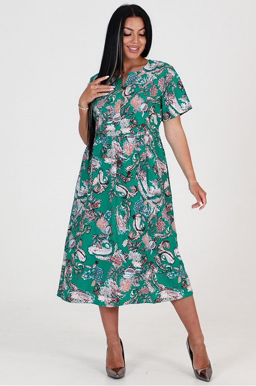 Женское летнее хлопковое платье из штапеля А-Дина Текс