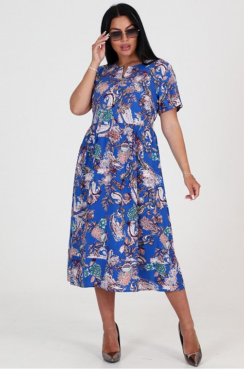 Женское летнее хлопковое платье из штапеля А-Дина Текс