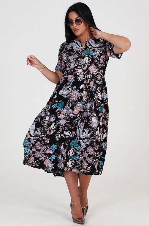 Женское летнее хлопковое платье из штапеля А-Дина Текс