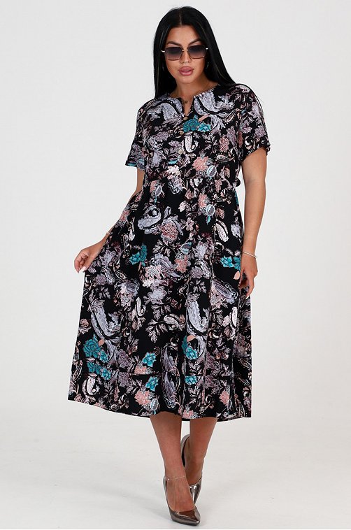 Женское летнее хлопковое платье из штапеля А-Дина Текс