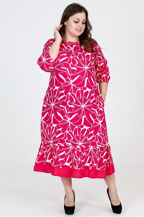 Женское платье больших размеров А-Дина Текс