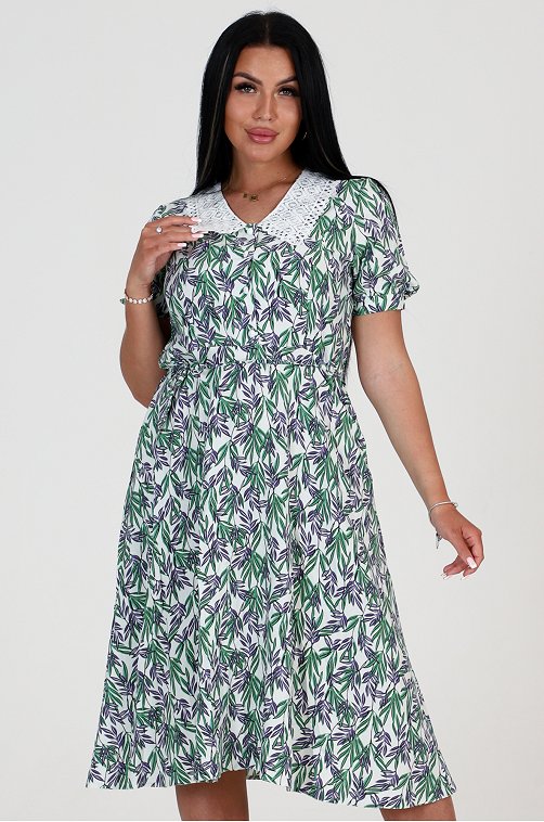 Женское летнее хлопковое платье из штапеля А-Дина Текс