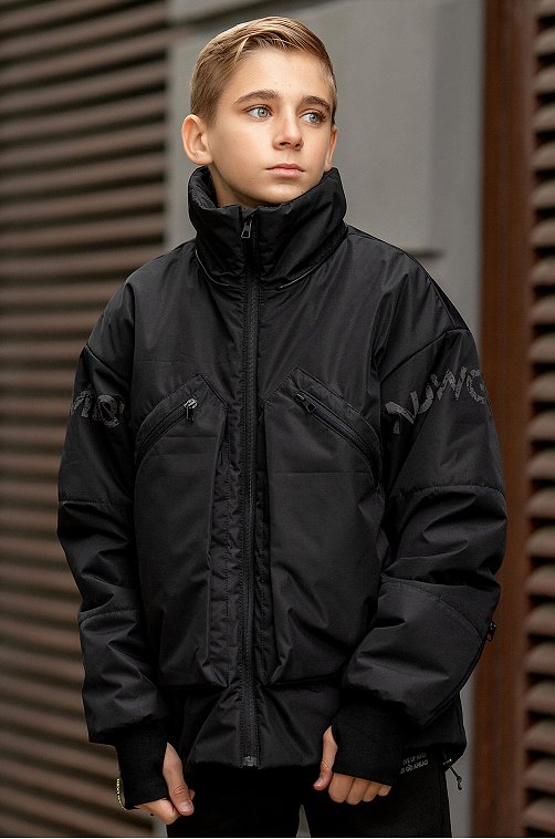 Демисезонная куртка-бомбер для мальчика из мембраны Batik