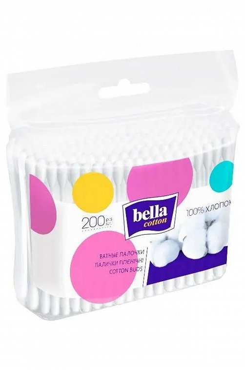 Ватные палочки bella cotton 200 шт Bella