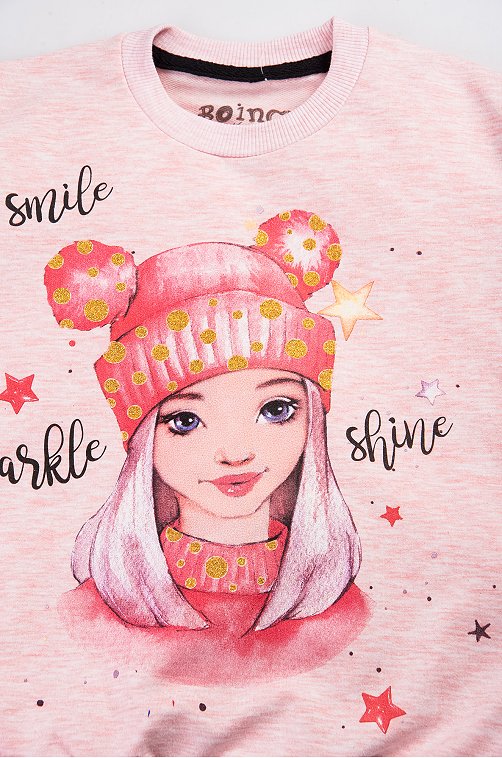 Лонгслив для девочки Boinc