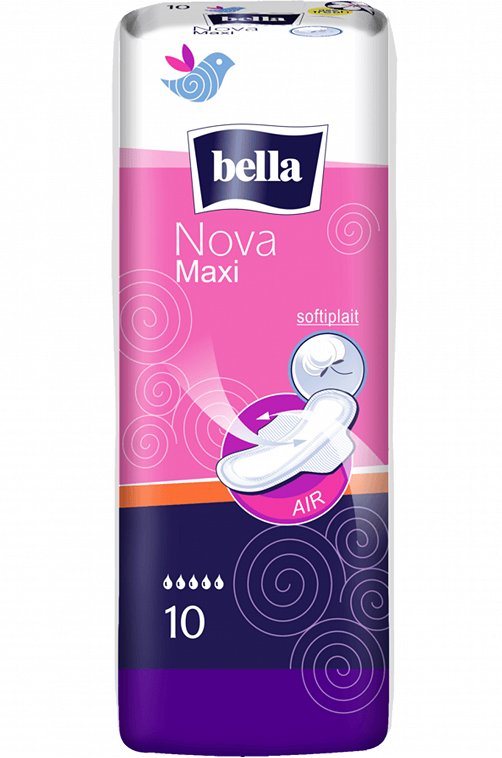 Прокладки женские Nova Maxi softiplait air 10 шт Bella
