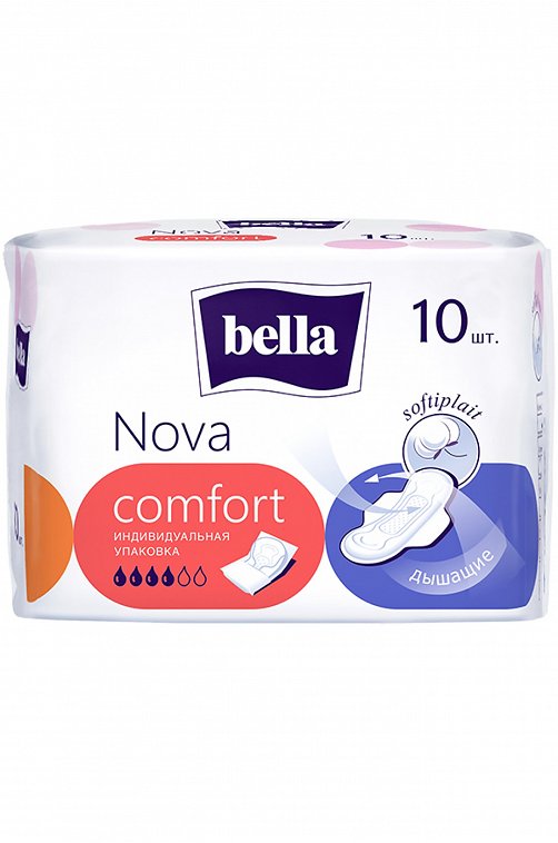 Прокладки женские гигиенические впитывающие bella Nova comfort 10 шт. Bella