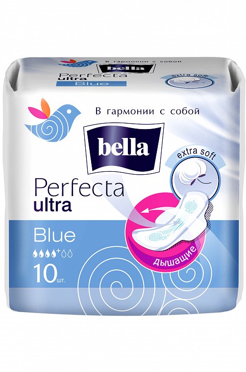 Прокладки ультратонкие впитывающие perfecta ULTRA blue 10 шт Bella