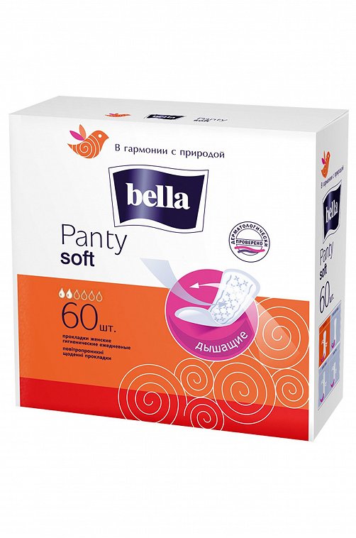 Ежедневные прокладки Panty Soft 60 шт Bella