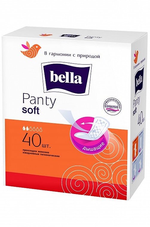 Женские ежедневные прокладки bella panty soft 40 шт. Bella