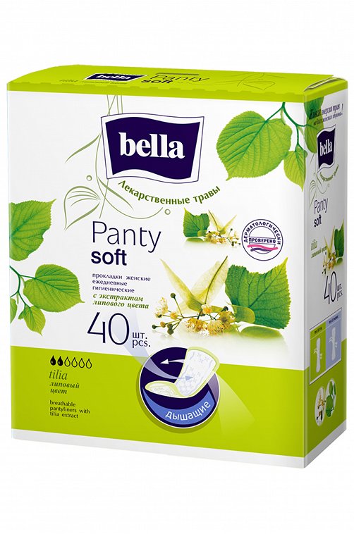Женские ежедневные прокладки Bella panty soft verBena 40 шт Bella