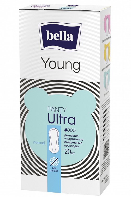 Женские ежедневные прокладки bella Panty Ultra Young sensitive 20 шт. Bella