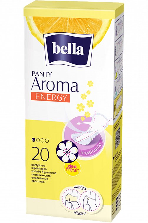 Ежедневные прокладки ультратонкие PANTY aroma energy 20 шт Bella