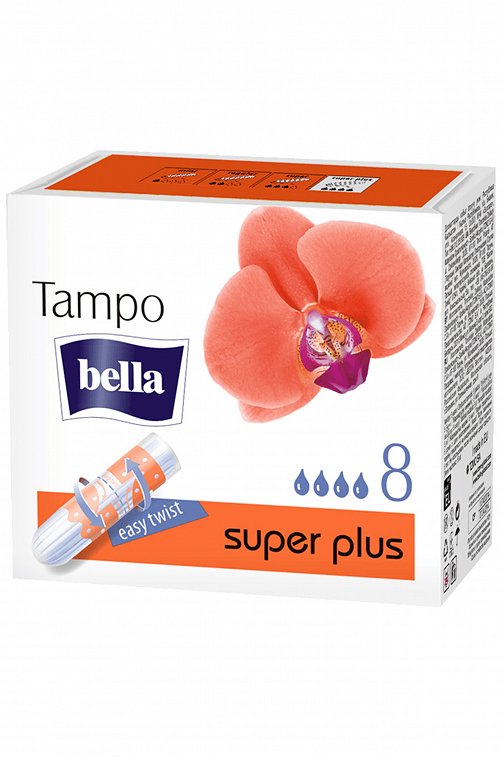 Тампоны без аппликатора bella tampo super plus 8 шт. Bella