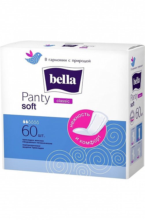 Женские ежедневные прокладки bella panty soft Classic 60 шт. Bella
