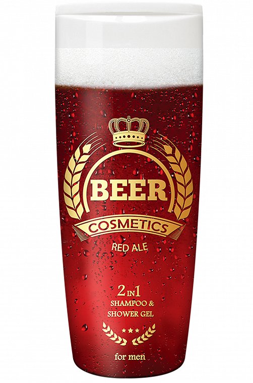 Гель-шампунь для душа Beer cosmetics красный эль 2в1 400 мл БИГ