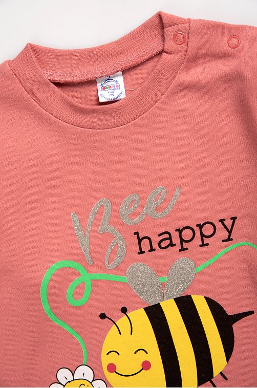 Лонгслив для девочки из интерлока Bonito