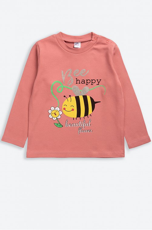 Лонгслив для девочки из интерлока Bonito