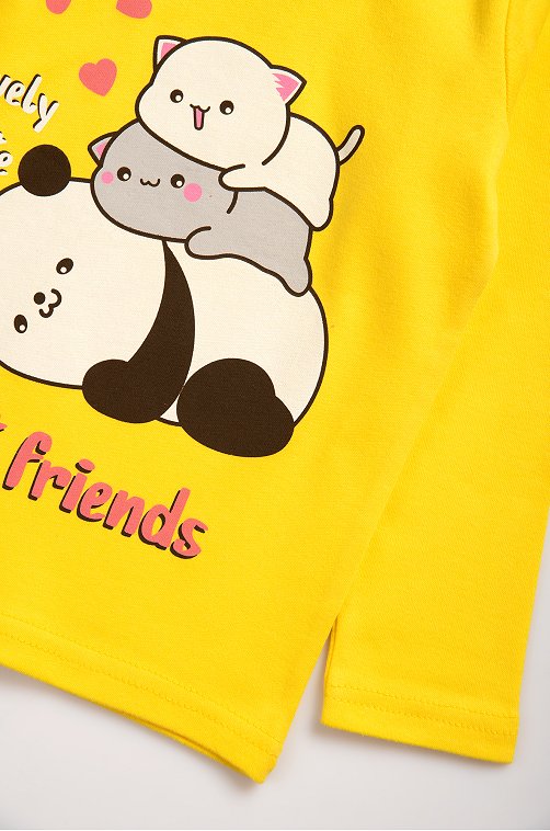 Лонгслив для девочки из интерлока Bonito