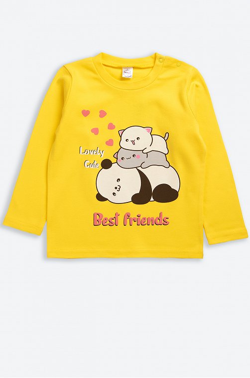 Лонгслив для девочки из интерлока Bonito