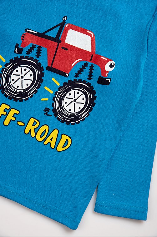 Хлопковый джемпер из интерлока для мальчика Bonito