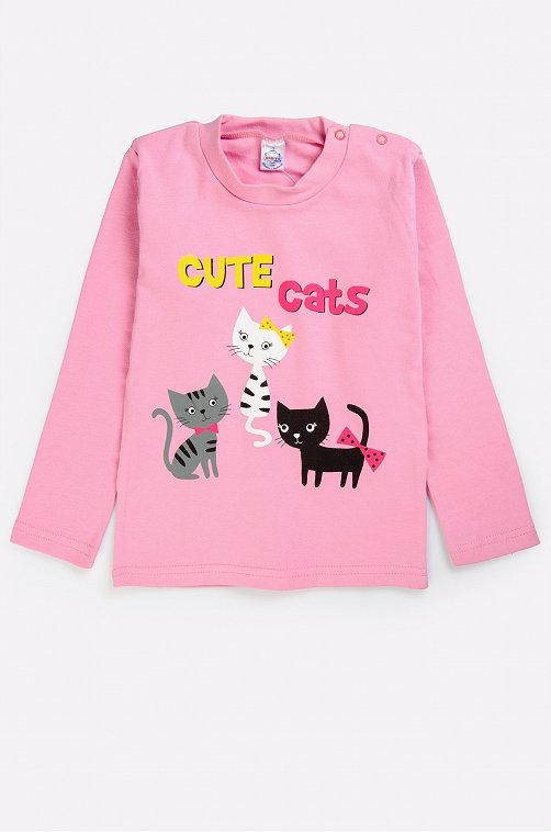 Джемпер для девочки Bonito 6631256 розовый купить оптом в HappyWear.ru