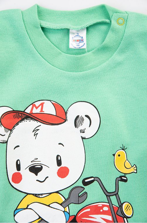 Теплый джемпер для мальчика с микроначесом Bonito