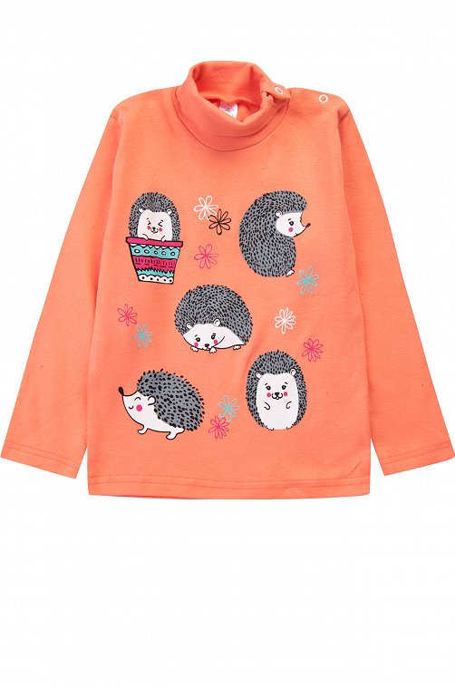 Теплая водолазка для девочки из интерлока с начесом Bonito