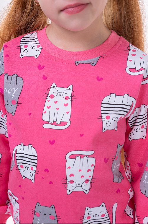 Пижама из футера двухнитки с начесом для девочки Bonito