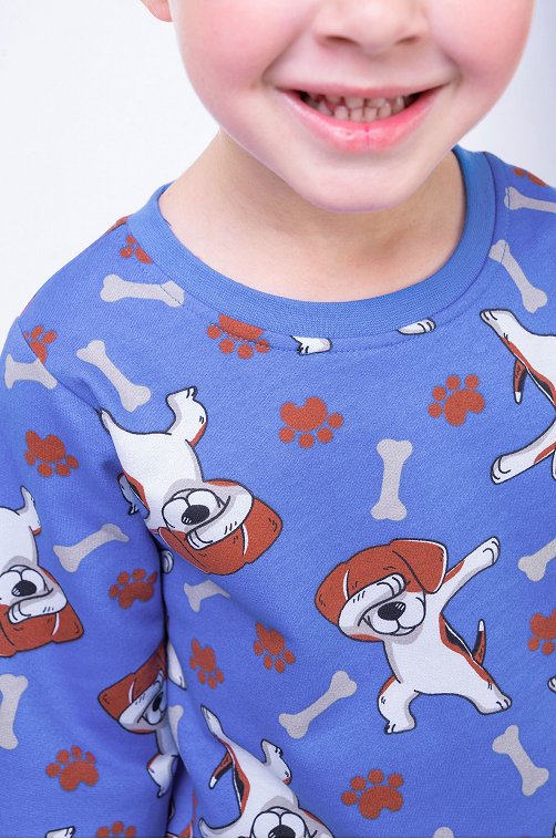 Пижама из футера двухнитки с начесом для мальчика Bonito