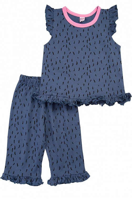 Пижама для девочки Bonito 6612787 синий купить оптом в HappyWear.ru