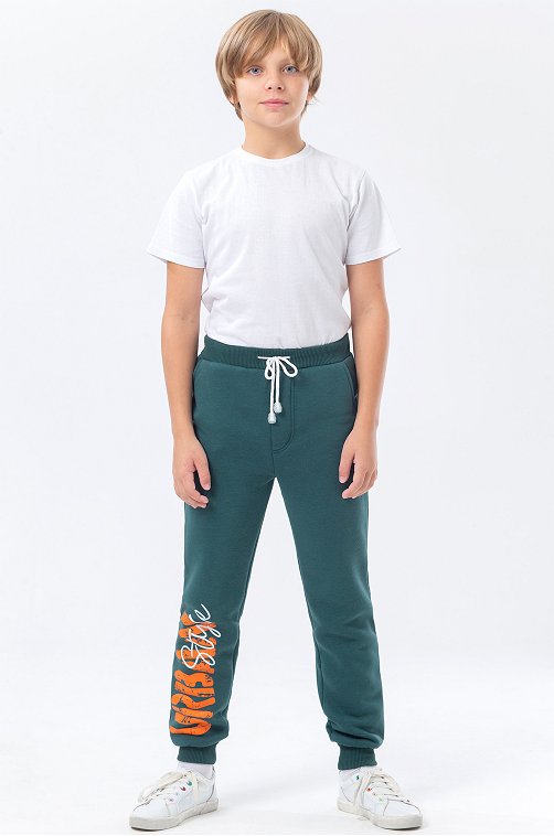 Теплые брюки из футера с начесом для мальчика Bonito