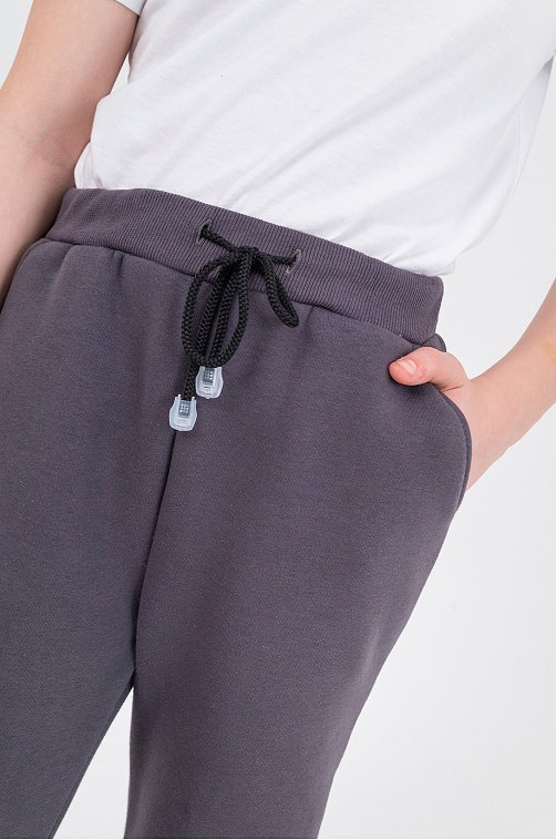 Теплые брюки из футера трехнитки с начесом для девочки Bonito