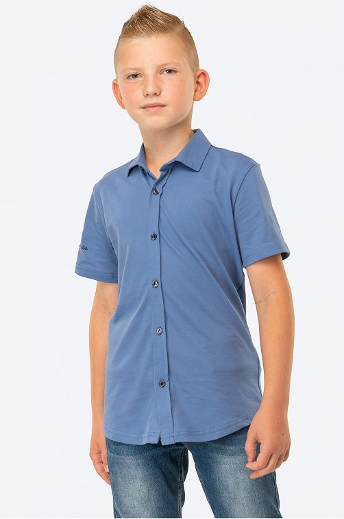 Рубашка с коротким рукавом для мальчика Blueland