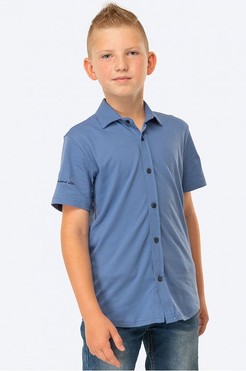 Рубашка с коротким рукавом для мальчика Blueland