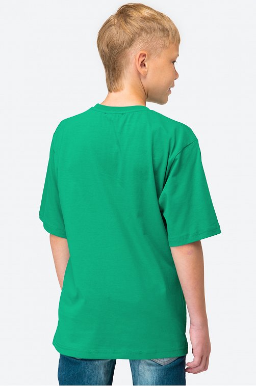 Футболка оверсайз из хлопка для мальчика First Kids