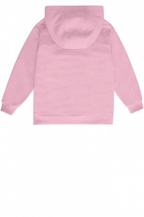 Теплое худи для девочки из футера с начесом Bossa Nova