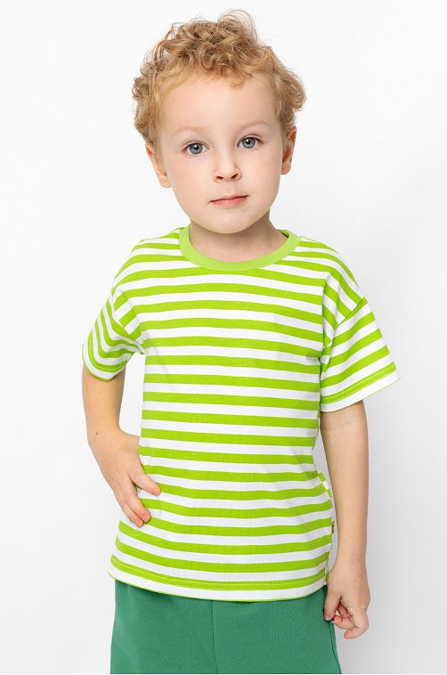 Хлопковая футболка оверсайз для мальчика Bossa Nova