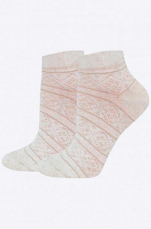 Женские укороченные носки с добавлением вискозы и льна Брестские