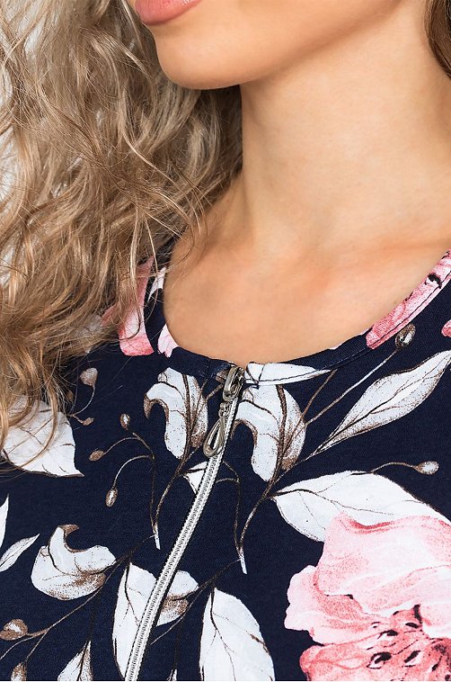 Женский хлопковый халат на молнии Brosko