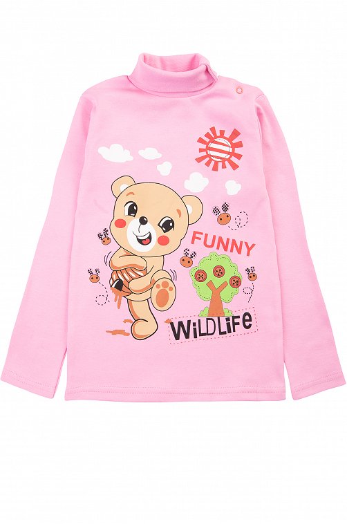 Водолазка для девочки Baby Style 6613324 розовый купить оптом в HappyWear.ru