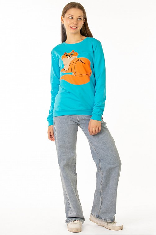 Свитшот для девочки из футера двухнитки Baby Style