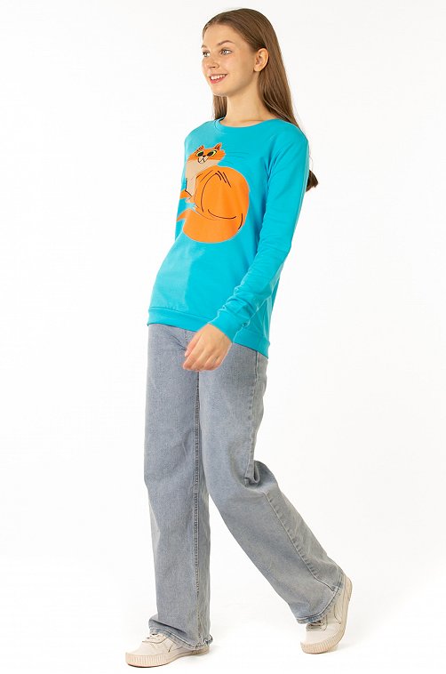 Свитшот для девочки из футера двухнитки Baby Style