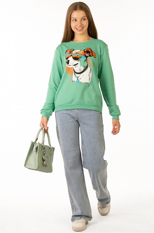 Свитшот для девочки из футера двухнитки Baby Style