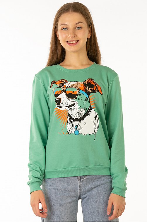 Свитшот для девочки из футера двухнитки Baby Style