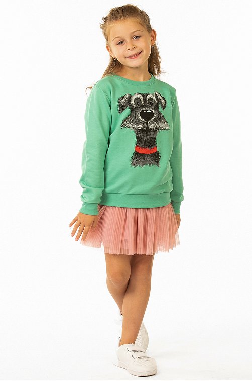 Свитшот для девочки из футера двухнитки Baby Style