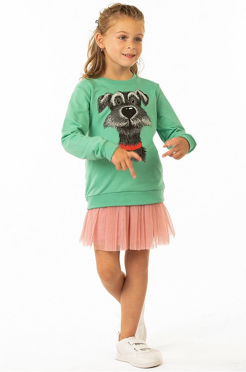 Свитшот для девочки из футера двухнитки Baby Style