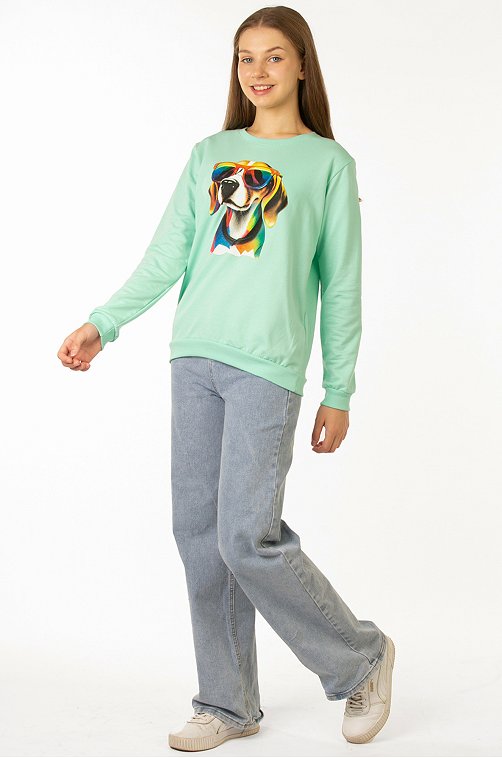 Свитшот для девочки из футера двухнитки Baby Style