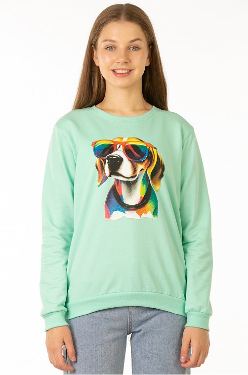 Свитшот для девочки из футера двухнитки Baby Style