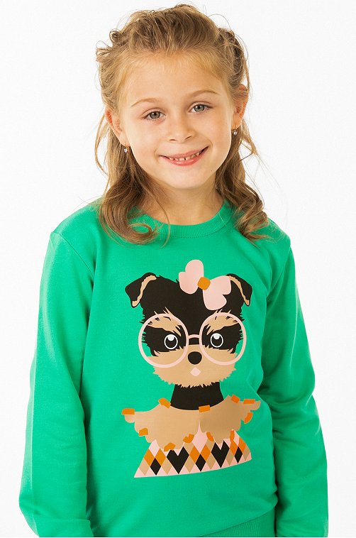 Свитшот для девочки из футера двухнитки Baby Style